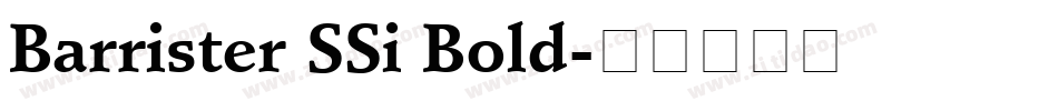 Barrister SSi Bold字体转换